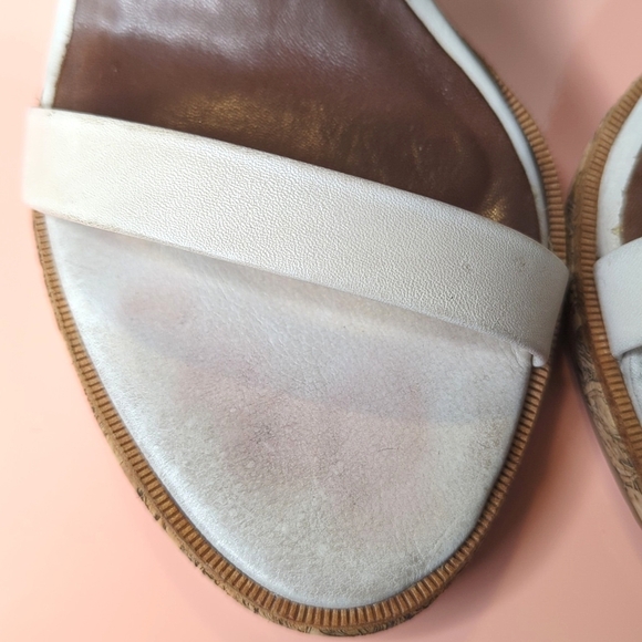 All Saints Leather Calf Hair Hepworth Sandals Platform Cork Wedge 40/10 - Picture 12 of 15